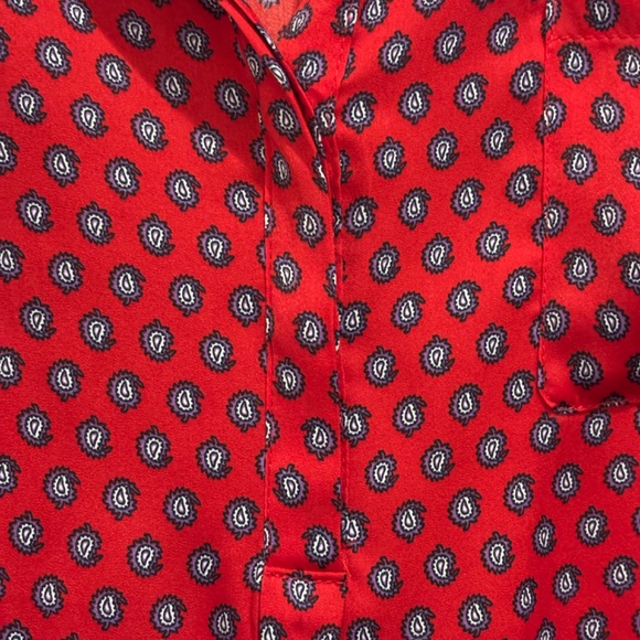 NWT Liz Claiborne Women's Red SZ L Blouse Top - Picture 8 of 13